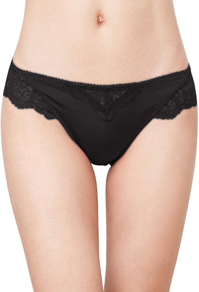 KUKOME Women's Lace Underwear Birefs Soft Hipster Panties Comfort Bikini Underwear for Ladies at  Women’s Clothing store