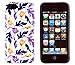 iPhone 5 / 5S Case, DandyCase Perfect Pattern *No Chip/No Peel* Flexible Slim Case Cover for Apple iPhone 5 / 5S [Purple, Navy, and Gold Leaves]