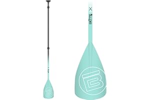 BOTE Universal 3 Piece Adjustable SUP Carbon Fiber Paddle Convex Blade ABS Edge Stand Up Paddle Board Fishing Kayaking Packable Family Travel Friendly