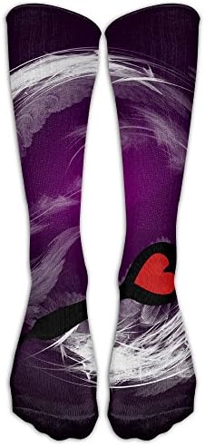 Anhjkasbaby Heart Dart Pin Watercolor Casual Unisex Sock Knee Long High Socks Sport Athletic Crew Socks