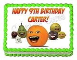 ANNOYING ORANGE edible party cake decoration topper cake image sheet