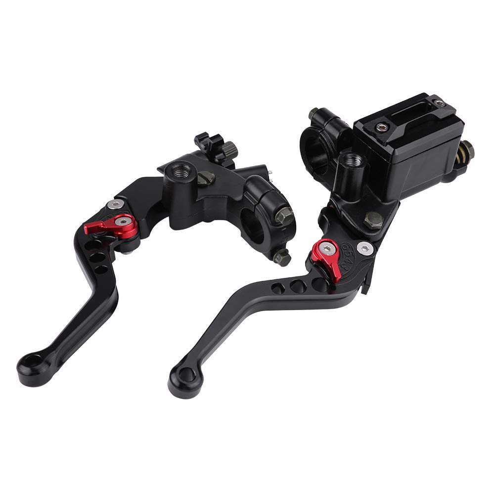 Keenso Motorcycle Master Cylinder Lever, 22mm Universal Fitment for Motorcycles, Motorcycle Clutch Lever, Left & Right Set for Road, Off-Road, Cruiser, and Sport Bikes