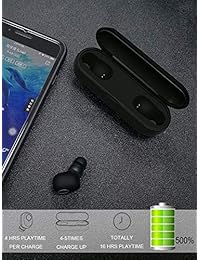 Auriculares inalámbricos, Bluetooth 5.0 Auriculares True inalámbricos, a prueba de sudor, sonido estéreo 3D, micrófono integrado, cancelación de ruido, fácil de emparejar auriculares inalámbricos con funda de carga