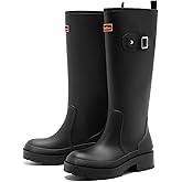 Rain Boots for Women, Anti-Slip Rubber Boots Waterproof Garden Muck Boots Durable Slip Resistant, Tall Water Shoes Comfort Fishing Boot Knee High Work