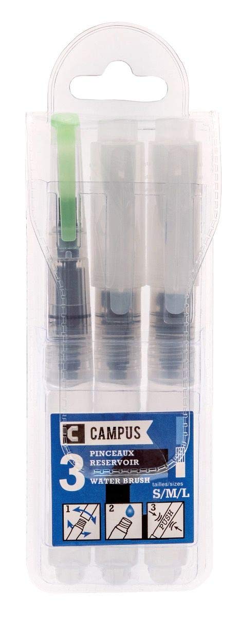 Set of 3 Mini Brushes with a Round Tip Tank Campus Raphaël