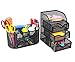 PAG Office Supplies Desktop Organizers and Accessories Storage Caddy with Drawer Mesh Pencil Holder Set for Women Girls, Black