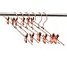 30Pack Koobay 35cm Shiny Metal Rose Copper Gold Clips Pants Hangers Trousers Skirt Hang Rack with Swivel Hook