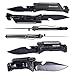 Survival Knife - Updated 7-in-1 Tactical Pocket Folding Knife with LED Flashlight, Glass Breaker, Seatbelt Cutter, Magnesium Fire Starter, Whistle and Bottle Opener, Best Stainless Steel Camping Gear