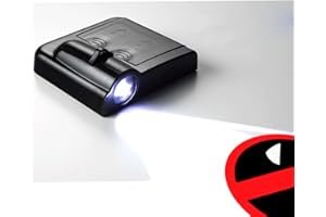 FURFUR 2Pcs fit for Deadpool Car Door Lights Logo Projector, Wireless Led Shadow Ghost Light for Deadpool Fans, Universal Fits to Most Cars/Trucks/SUVs