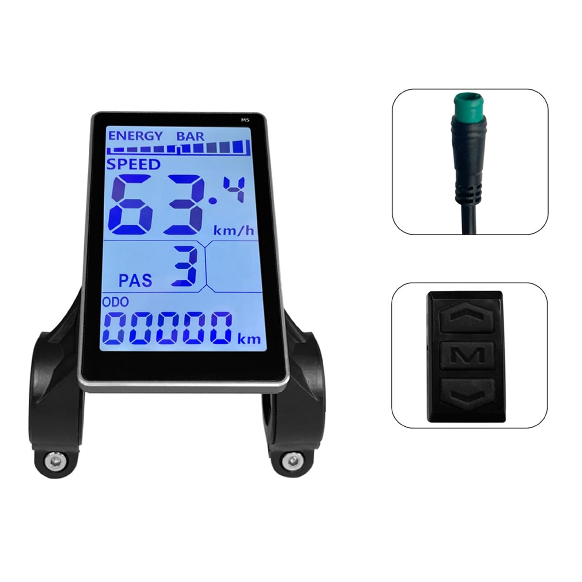 Hopbucan 1 Piece Electric Scooter M5 LCD Panel Screen 5 Pin 24V 36V 48V 60V Universal Waterproof Connector