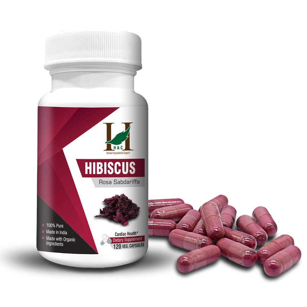 H&C Herbal Ingredients Expert Hibiscus 120 Capsules (450mg Each