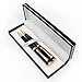 Creoly Black Marble and Rose Gold Cute Ballpoint Pen Gift Set For Women - Refillable Aesthetic Pen Set with Black Ink, By Elmina