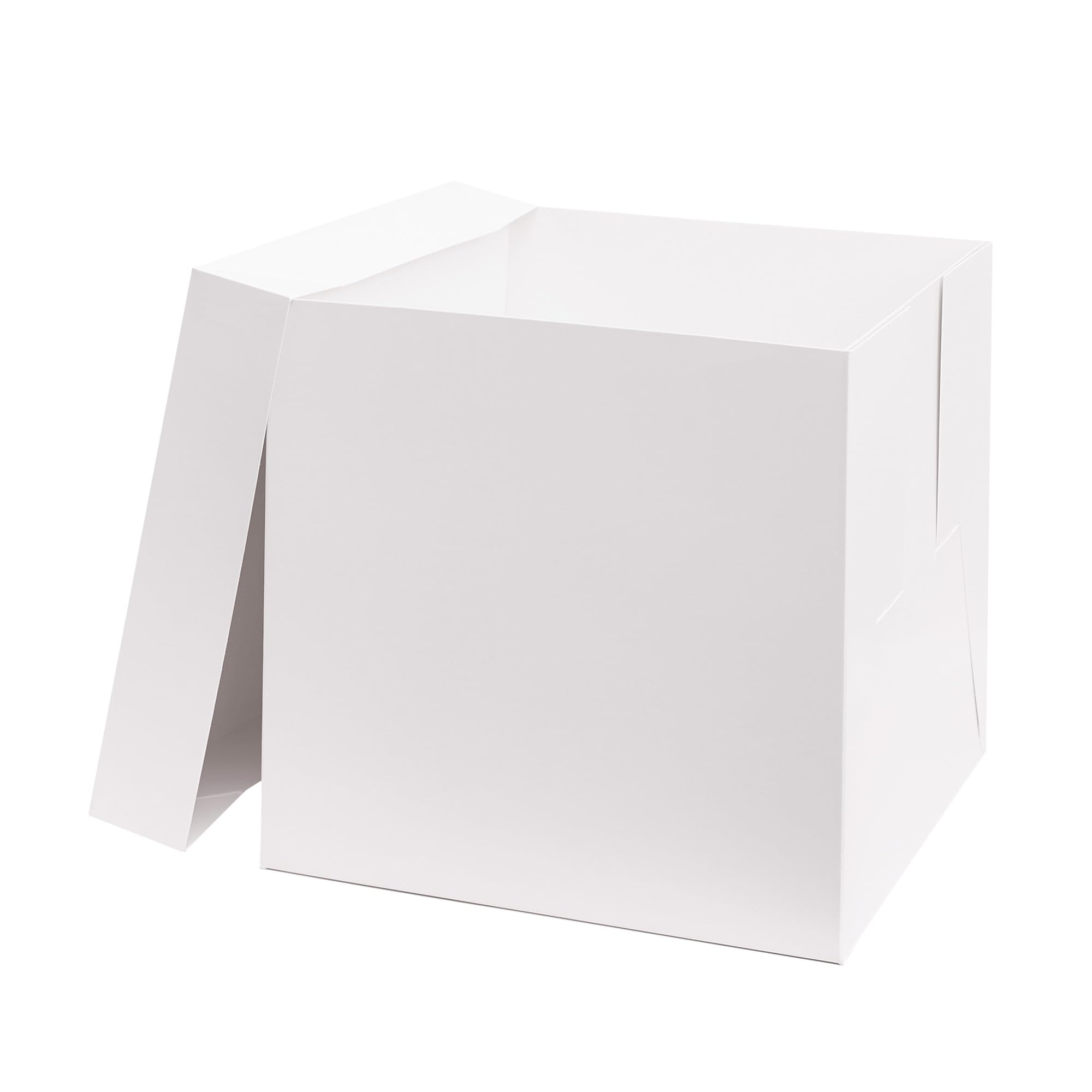 The Baked Studio - 12 Inch Tall White Cake Boxes With Lids (12"x 12"x 12", Pack of 5) — image 1