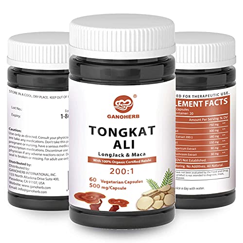 Ganoherb Tongkat Ali for Men, Supports Energy, Stamina and Immune
