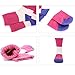 Girls Wool Socks Kids Fashion Color Block Soft Seamless Warm Crew Socks 6 Pack