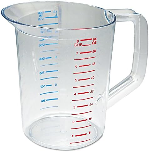 Rubbermaid Commercial Bouncer Measuring Cup, 2qt, Clear (RCP3217CLE) ;from#clean-it-supply