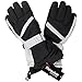 Simplicity Women's Waterproof 3M Thinsulate Winter Ski Gloves,Black Silver,M