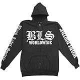 Black Label Society Men's Worldwide Zippered Hooded Sweatshirt Black