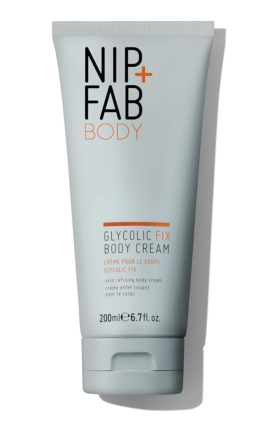 Nip + Fab Glycolic Fix Body Cream – Exfoliating Body Lotion with Glycolic Acid, Salicylic Acid & Lactic Acid to Smooth Rough Skin & Strawberry Legs, Vegan, 200ml