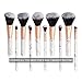 Marble Makeup Brush Set, Zodaca 10-piece Professional Stylish Eyeshadow Foundation Concealer Contour Cosmetic Travel Brush Kit with Wooden Handles