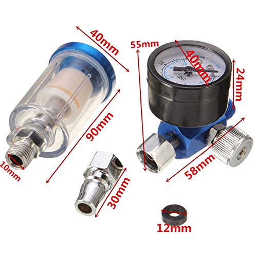 SENREAL Air Regulator with Pressure Gauge Scratch Doctor Spray Gun Air Regulator Gauge Air Filter