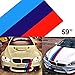 1x 59 M-Colored Stripe Car Sticker for BMW Exterior Cosmetic, Hood, Roof, Bumpers