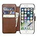 iPhone 8 iPhone 7 Case, Vimboss Phone 7 Leather Wallet Case Premium [Card Slot] [Heavy Duty Protection] [Free Temper Glass] Magnetic Protective Stand Flip Cover Case for Apple iPhone 8, 7 (Black)