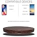 Qi Wireless Charger - Walnut Wood Wireless Charge Pad for Qi-Enabled Devices - Wooden Fast Charging Base for iPhone 8/8 Plus, iPhone X, Samsung Note & Galaxy S8/S8+/S7/S7 Edge/S6 Edge+ & More