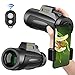 Monocular Telescopes, 12x50 High Power Prism Spotting Scope for Adults with Cell Phone Photography Adapter and Wireless Camera Shutter Remote Control for Bird Watching/Hunting/Camping/Travelling