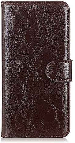 Samsung Galaxy S10 Case, Elegant Retro PU Leather Wallet Phone Case Flip TPU Shockproof Inner Shell Slim Fit Protective Cover for Samsung Galaxy S10 with Card Holder Magnetic Closure Stand - Brown
