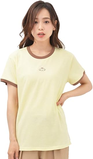 Amazon Sanrio サンリオ キャラクターズ 半袖 リンガーtシャツ レディース クルーネック 1252 Tシャツ カットソー 通販
