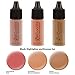 Belloccio Professional Beauty Airbrush Cosmetic Makeup System with 4 Tan Shades of Foundation in 1/4 Ounce Bottles - Kit Includes Blush, Bronzer and Highlighter and 3 Bonus Items and a Video Link