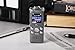 Poniie 8GB Portable Digital Audio Voice Recorder & MP3 Music Player with Built-in Loudspeaker (Rechargeable, Grey)