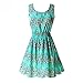 ROPALIA Women's Floral Chiffon Sleeveless Sundress Summer Tank Mini Dress X-Large