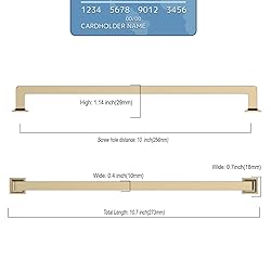 9BUILD 10 Pack 10 Inch Cabinet Handles Brushed