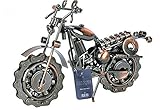 ZOVIE Creative Hand Soldering Wrought Iron Motorcycle Model Bronze Tone Metal Moto Collection Simple Modern Home Decor Ornaments for Motocycle Lovers