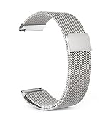Amazfit Bip Band,ViCRiOR Magnet Lock Quick Release Milanese Loop Stainless Steel Replacement Watch Strap Bands for Xiaomi Huami Amazfit Bip, Silver