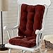 Greendale Home Fashions Standard Rocking Chair Cushion Hyatt Fabric, Burgundy