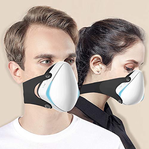 Smart Electric Masks - Medical Grade Fresh Air Purifying Mask with 10PCS Replacement Filters Anti Pollution/Anti Haze/Dust Proof Mask for Exhaust Gas, Pollen Allergy, PM2.5, Running, Cycling - Thumbnail 6