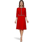 Richlylian Women's Work Dress Church Dress 2025 Lace Trim A Line Classy Office Business Casual Midi Dresses