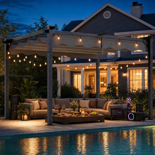 AOGO 10x12 Retractable Pergola Review: Aluminum Patio Gazebo with Wave Shade Canopy image 10