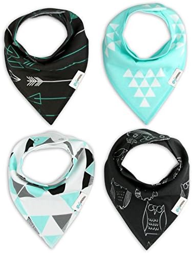 Cute & Stylish Baby Bandana Bibs By Baby Uprising โ Soft & Hypoallergenic Material, Unisex & Durable Design For Drooling & Teething Newborns, Infants & Toddlers, Extra-Absorbent & Skin-Safe โ Set Of 4