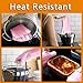 ThxToms Dishwashing Gloves, Pair of Rubber Scrubbing Gloves for Dishes, Wash Cleaning Gloves with Sponge Scrubbers for Kitchen, Bathroom and Car (Pink)