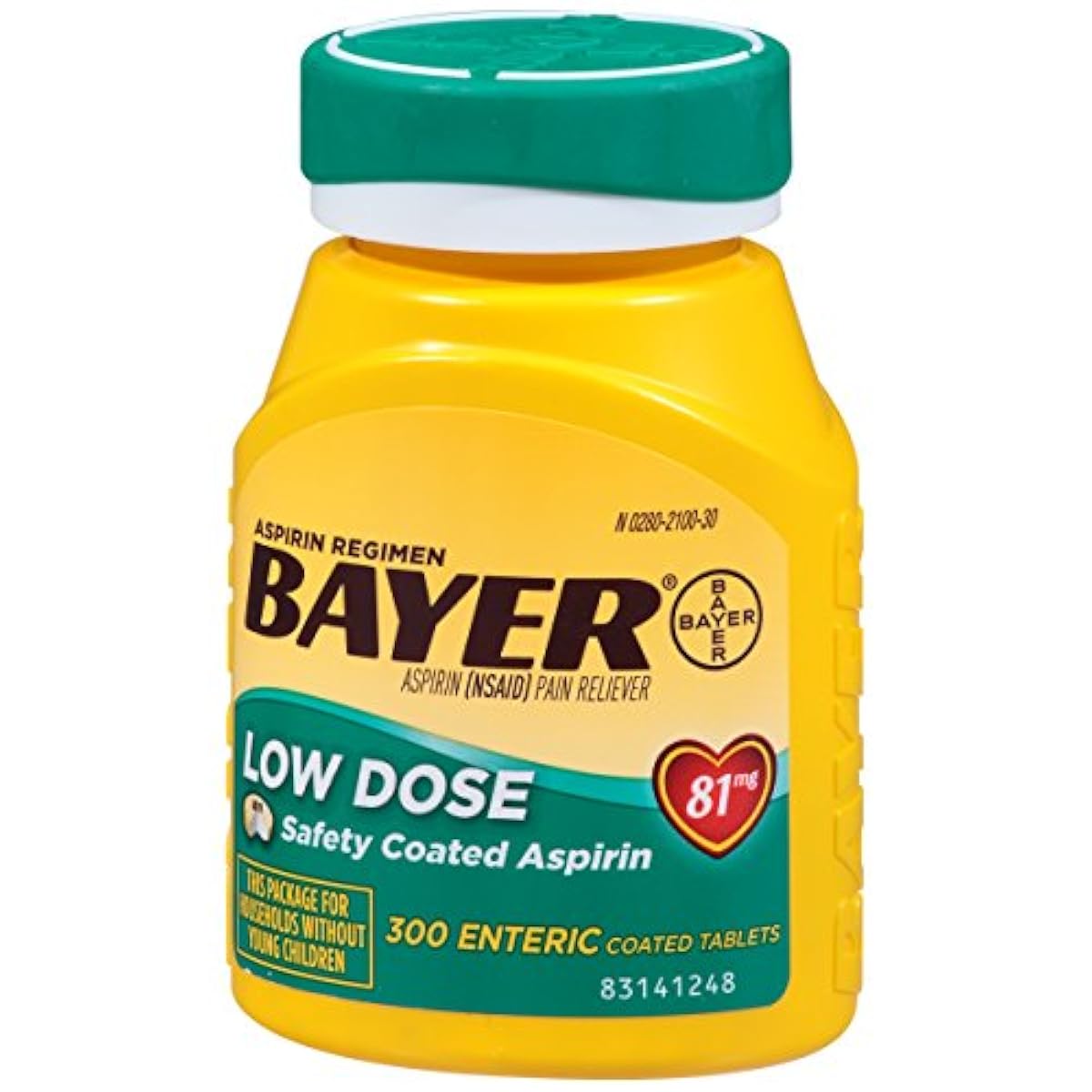 Bayer Aspirin Regimen, Low Dose (81 mg), Enteric Coated, 300 Count eBay