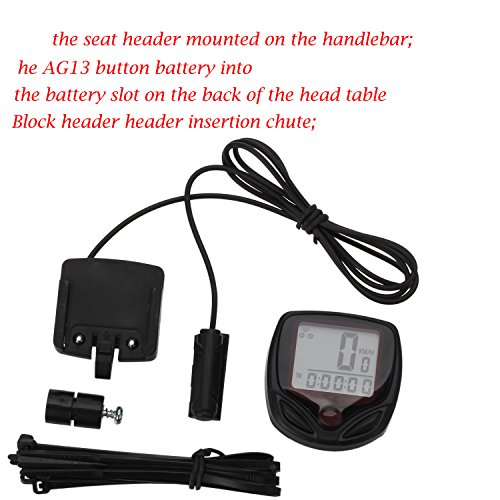 Bike Odometer and Speedometer Cycling Bycicle Cycle Computers with Backlight LCD Display
