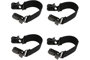 Adjustable Boot Straps Clips, Elastic Boots Clip Adjustable Motorcycle Boot Straps Pant Clips Stirrups Leg Straps 4pcs