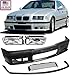 EAXIRACING compatible with 1992-1998 BMW E36 3-Series M3 Style Front Bumper Cover + Lip + Clear Fog Lights