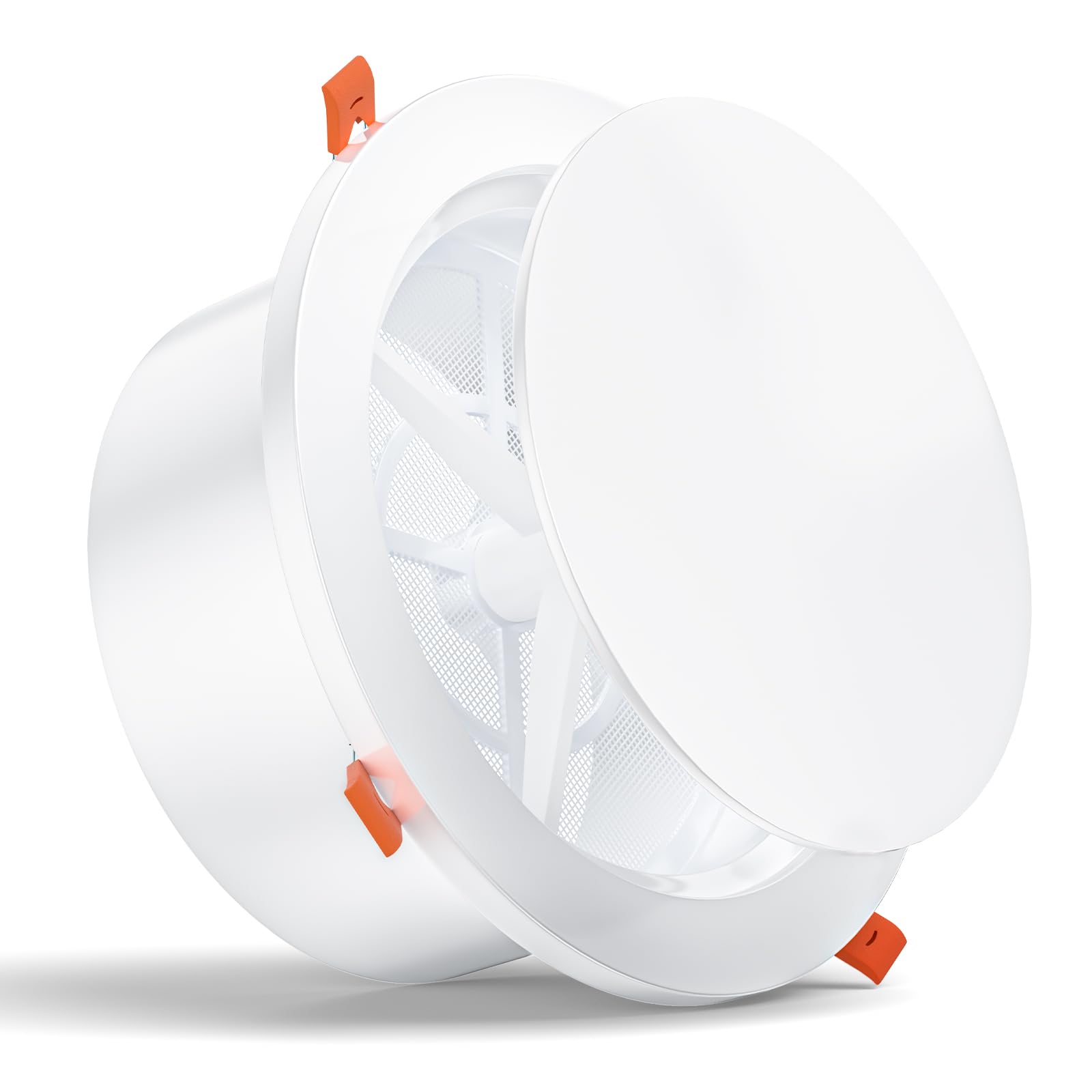 Photo 1 of [Upgraded] HG Power 8 Inch Round Vent Cover with Adjustable Panel & Removable Mesh Screen – ABS Ceiling Vent with Lock-Clip Design for HVAC, Bathroom, Kitchen, Wall and Duct Air Vents?200mm?White?