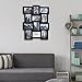 VonHaus 12 x Decorative Collage Picture Frames for Multiple 4x6 Photos - Black Wooden Hanging Wall Photo Frame with 12 Openings Hooks Included