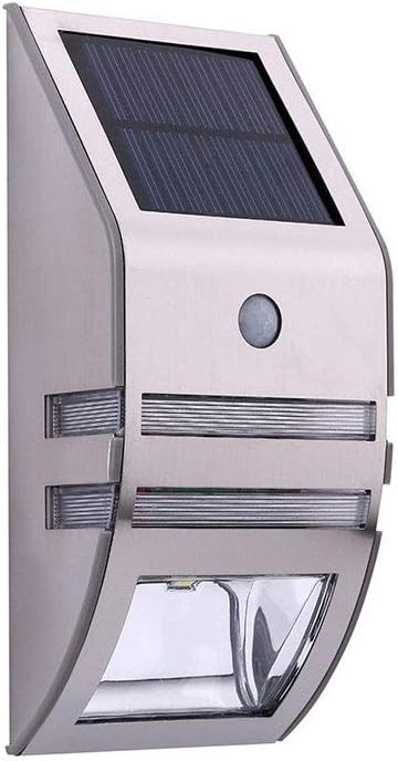 Motion Sensor Wireless Outdoor Waterproof Solar Wall Light LED Lamp Security Lighting for Garden Fence Pathway Gutter Yard (Warm White)